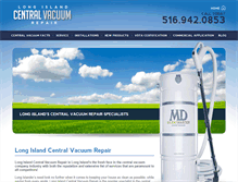 Tablet Screenshot of longislandcentralvacuumrepair.com